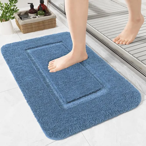 Miniatura 18 de LOCHAS Alfombras de baño, alfombra larga de baño de 24" x 60", alfombra antideslizante lavable para baño, alfombra suave y gruesa absorbente
