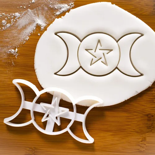 Miniatura 4 de Juego de 2 cortadores de galletas - Triple Diosa y Dios cornudo, 2 piezas - Bakerlogy