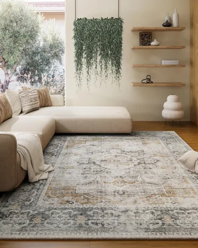 Miniatura 115 de Alfombra de pasillo lavable antideslizante: alfombra de cocina de 2 x 6 pies, resistente a las manchas, con parte trasera de goma, alfombra suave