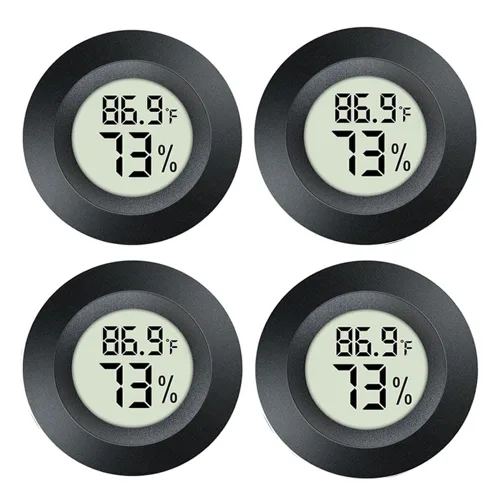 Miniatura 9 de JEDEW Paquete de 2 termómetros higrómetros, medidor digital de humedad para interiores y exteriores, monitor de humedad para reptiles