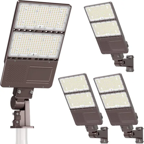 Miniatura 20 de Luz de estacionamiento LED de 480 V 150 W ETL Listado comercial 22500LM LED Shoebox Pole Luces de inundación 5000K IP65 Área al aire libre
