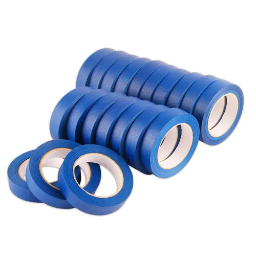 Miniatura 12 de Lichamp 10 cintas azules para pintores de 1 pulgada, paquete múltiple de cinta adhesiva azul, 1 pulgada x 55 yardas x 10 rollos (550 yardas en total)