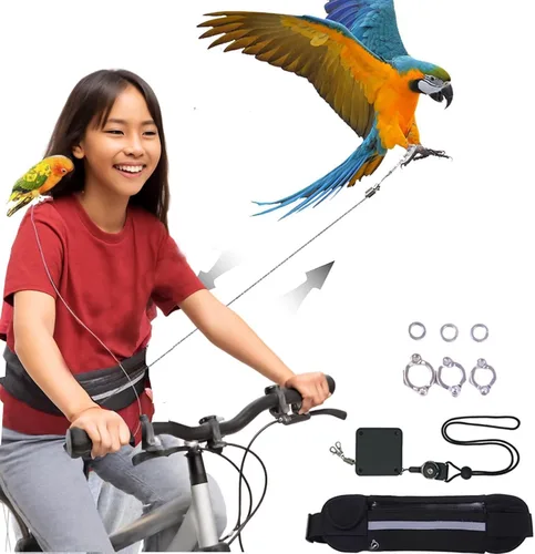 Arneses de pájaros manos libres adecuados para ciclismo y conducción al aire libre y cinturones cangurera autoretráctil correa de pájaro suirtable