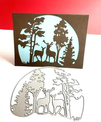 Miniatura 28 de Troqueles para álbum de recortes, troqueles de metal de Navidad para hacer tarjetas, plantilla de perforación para manualidades de papel, plantillas