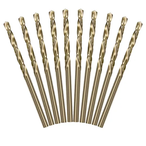 Laicky - Brocas de cobalto M35 de 10 piezas, brocas HSS de 1/8 de pulgada, brocas de punto dividido de 135 grados para metal y madera, brocas