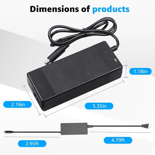 Miniatura 2 de Cargador de 42 V para Phantomgogo A9 A8, compatible con Phantom GO A9 plegable 350W Motor 36V 10.4Ah cargador de batería de litio
