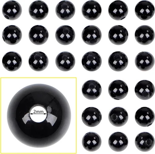 Miniatura 7 de Bymitel Cuentas de piedra natural original de 0.315 pulgadas (0.315 pulgadas), cuentas sueltas redondas y sueltas, 45 cuentas sueltas para hacer