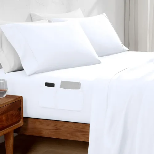Miniatura 9 de Bare Home - Juego de sábanas y fundas de almohadas de microfibra ultrasuave de 1,800 hilos y doble bolsillo, doble cepillado, bolsillo profundo, 02