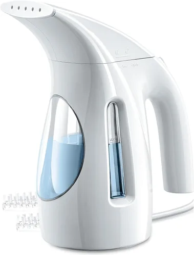 Miniatura 10 de HiLIFE Vaporizador para ropa, diseño portátil de mano, gran capacidad de 240ml, 700W, vapor penetrante fuerte, elimina arrugas, para el hogar