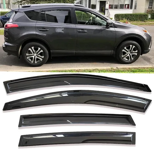 Miniatura 34 de Viseras laterales adhesivas para ventana de lluvia, deflectores de ventilación para Toyota RAV4 2019 2020 2021 2022, 4 piezas teñidas de humo
