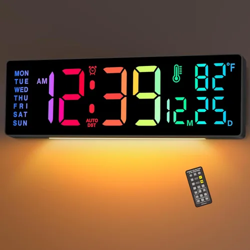 Miniatura 10 de Soobest - Reloj de pared digital con temporizador de cuenta regresiva remoto, temporizador eléctrico de segundos para gimnasio, sala de estar