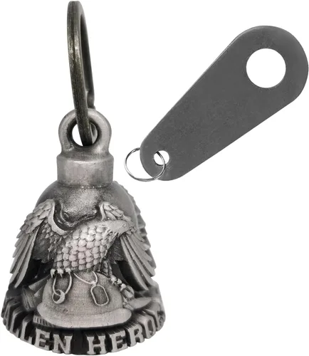 Miniatura 23 de Campana de motocicleta con colgador para motociclista, campanas de motociclista de buena suerte y accesorios de motocicleta, campana de la suerte