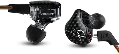 KZ ZST Armature - Auriculares híbridos dinámicos de doble conductor, cable desmontable, monitores de audio intrauditivos, aislamiento de ruido,