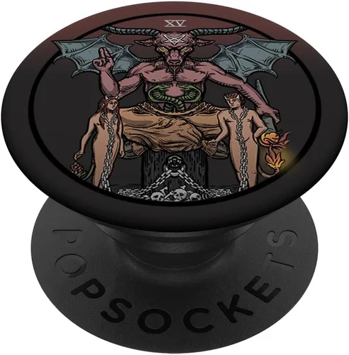 El diablo Tarot Card Baphomet Halloween gótico de bruja satánica PopSockets intercambiables PopGrip