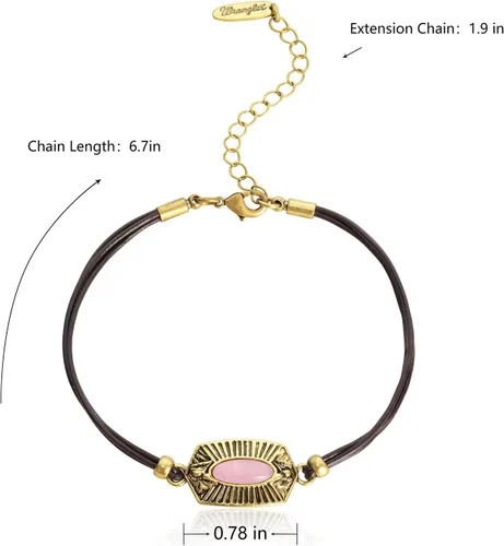 Miniatura 8 de Montana West Wangler - Pulsera de cadena de piedra natural occidental para mujer, joyería delicada