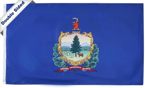 Miniatura 35 de SYII Bandera del estado de Alabama de 3 x 5 pies, banderas de 3 capas de doble cara del estado de Delaware con 2 ojales de latón y cabecera de lona
