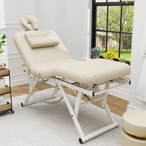 Miniatura 6 de Mesa de masaje ajustable con almohada facial y reposacabezas para mesa de tratamiento, mesa de terapia física, cama facial de spa, altura y respaldo