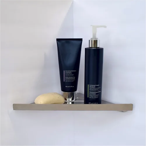 Miniatura 8 de Organizador esquinero de ducha para baño, paquete de 2 unidades, diseño moderno de esquina de alta gama, organizador de ducha para montaje en pared