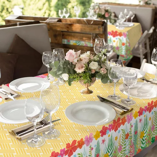 Miniatura 6 de Gatherfun Hawaiian Luau - Juego de suministros para fiesta, incluye 2 manteles de plástico desechables con temática Aloha, decoraciones de fiesta