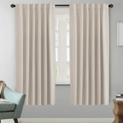Miniatura 29 de H.VERSAILTEX Cortinas opacas con aislamiento térmico, paneles de tratamiento de ventana, cortinas opacas para oscurecer la habitación, cortinas Gris