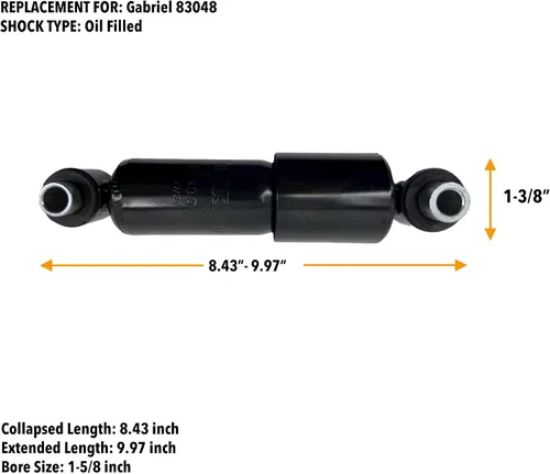 TORQUE 83048 Reemplazo de amortiguador de cabina para camiones Volvo VT, VAH 430, VHD, VN, VNL, VNM seleccionados (Reemplaza Gabriel 83048 Monroe
