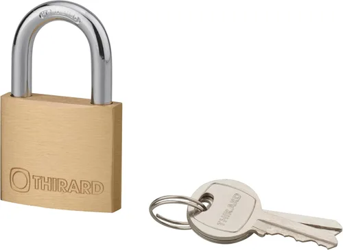 THIRARD Candado de latón tipo 1 – Cerradura de seguridad resistente a la intemperie con mecanismo de pasador reforzado – Llave igual para