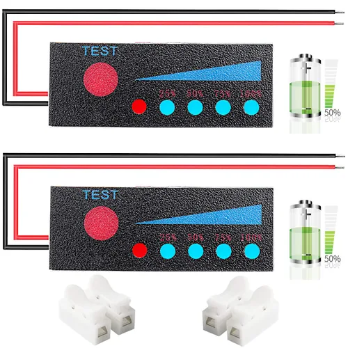 Módulo indicador de capacidad de batería de litio 1S 3.7V 1S 3.7V Tablero indicador de porcentaje de batería de iones de litio Pantalla LED de