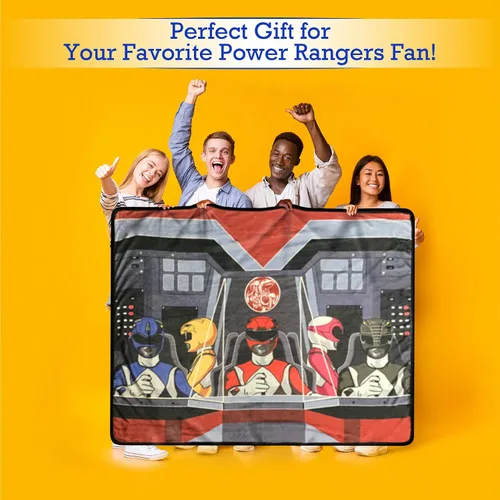Miniatura 8 de Surreal Entertainment Power Rangers - Manta de forro polar más suave y cómoda para adultos y niños, mide 60 x 45 pulgadas