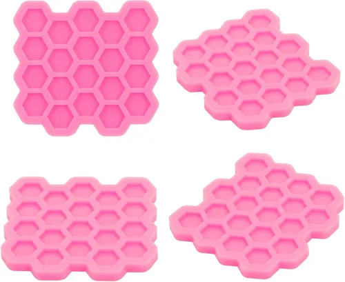 Miniatura 5 de Mini moldes de silicona hexagonales para aretes de oreja, molde de resina diminuta, muchos moldes de silicona hexagonales, molde epoxi para aretes