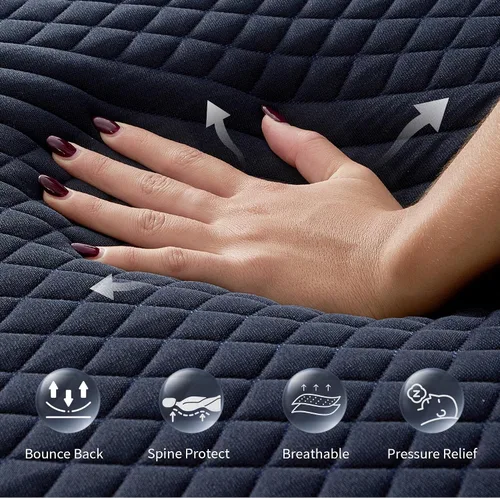 Miniatura 4 de Colchón Queen de 10 pulgadas, colchón de espuma viscoelástica con gel con capa superior refrescante para un sueño fresco, cama en una caja