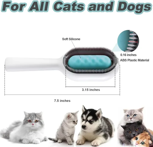 Miniatura 5 de Cepillo de agua para gatos y perros, cepillo de baño 4 en 1, cepillo de limpieza 2 en 1, peine húmedo para gatos, peine para eliminar el pelo