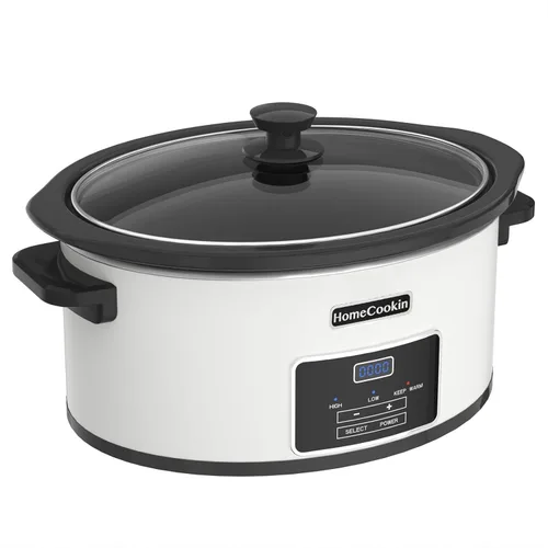 Miniatura 18 de HOMECOOKIN Olla de cocción lenta programable de 8 cuartos con temporizador y función mantener caliente - Pequeño electrodoméstico de cocina