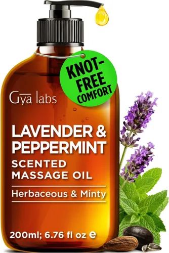 Miniatura 9 de Gya Labs - Aceite de masaje para aliviar el estrés y dormir, aceite corporal con infusión de lavanda y argán orgánico para piel seca, 100 % puro