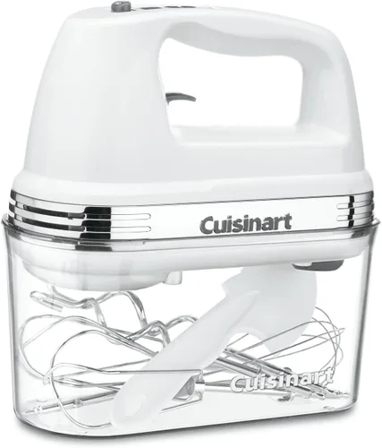 Cuisinart Power Advantage PLUS - Batidora de mano de 9 velocidades, batidora eléctrica de mano con motor de 220 W con 9 ajustes de velocidad, Blanco