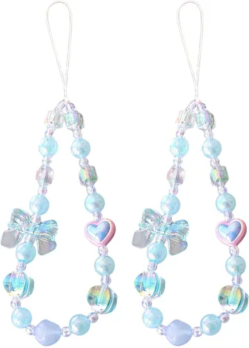 Miniatura 39 de Beaded Phone Charm Cute Fixed Beads Pearl Wristlet Chain Camera Wrist Strap CarKey Lanyard
