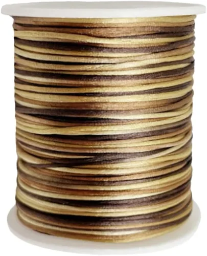 Miniatura 7 de Cordón de nailon teñido de 0.039 pulgadas x 100 yardas, hilo de cuentas para collares de macramé de cola de ratón, pulseras de amistad, fabricación