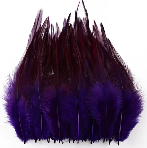 Miniatura 11 de Plumas para manualidades, 240 piezas de 5-7 pulgadas de color azul agua, plumas de gallo Saddle Hackle, plumas a granel para bodas, fiestas en casa