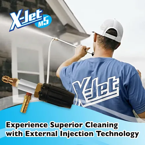 Miniatura 7 de Kit X-Jet M5#7 2-2.5 GPM Boquilla de lavado de presión variable de inyección externa de largo alcance ajustable Perfecto para lavar