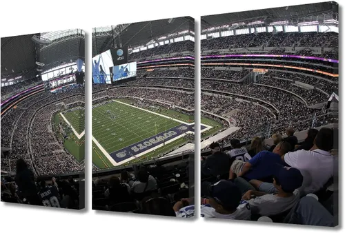 Miniatura 28 de 3 piezas de arte de pared deportivo del equipo de fútbol de los Vikings de Estados Unidos, pinturas de estadios deportivos Minnesota, Estados