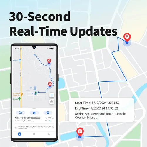 Miniatura 4 de Rastreador GPS con cable para vehículos, sin cargo mensual, sin suscripción, seguimiento en tiempo real, SIM 4G y datos incluidos, historial