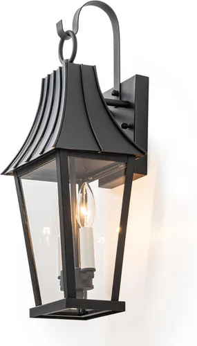 Miniatura 2 de Aplique de pared grande para exteriores, accesorios de luz exterior negro mate para casa, luces exteriores impermeables para porche o patio, montaje