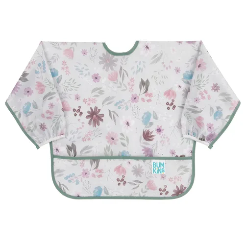 Miniatura 23 de Bumkins Babero con mangas para bebé, babero para niños pequeños, smock, tela impermeable, se adapta a edades de 6 a 24 meses, acuarela Acuarela E6