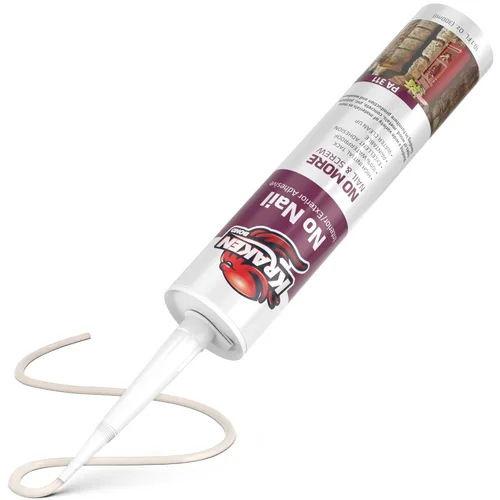 KRAKEN BOND No More Nails - Adhesivo de poliuretano transparente, 100% impermeable (D4) y sellador para madera, cerámica, azulejos, pisos, granito,