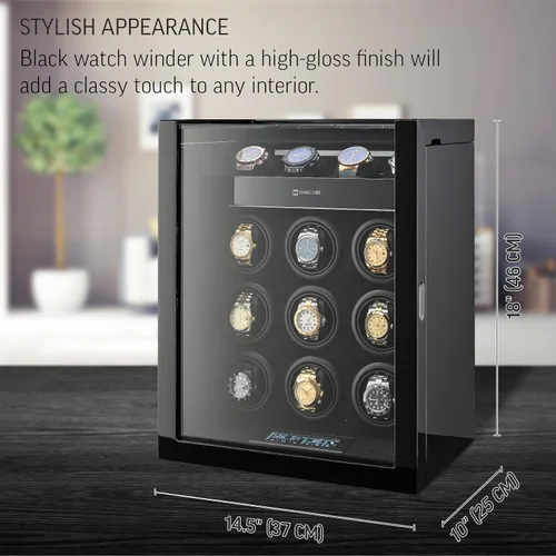 Miniatura 7 de TIMECUBE 9 Watch Winder with 4 Storage Slots and Interior Light