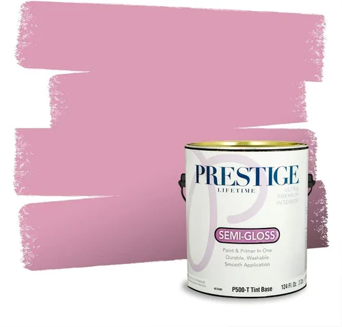 Miniatura 321 de Prestige Paints Pintura exterior e imprimación en uno, 1 galón, plano, coincidencia comparable de Valspar* Amber Rose*