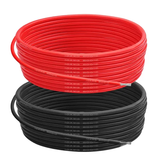 Miniatura 15 de Cable eléctrico de silicona calibre 14 AWG (rojo de 10 pies y negro de 10 pies) suave y flexible núcleo de cobre estañado de 0.003 in, alambre