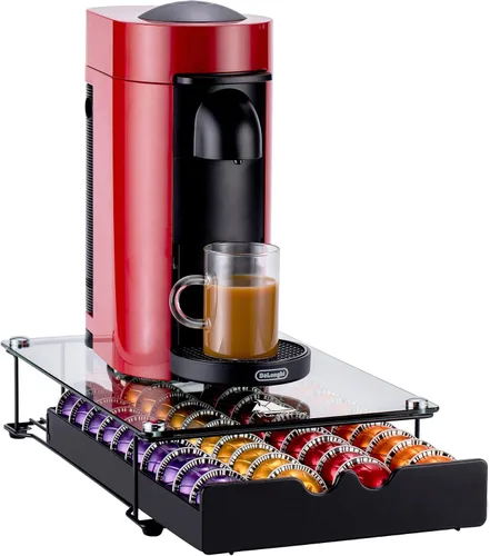 Miniatura 7 de FlagShip Vertuo - Soporte para cápsulas, cajón de almacenamiento de vidrio para Nespresso Vertuo, organizador de vainas, transparente