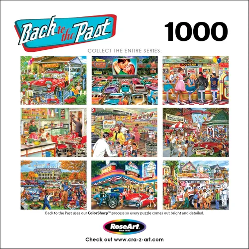 Miniatura 4 de RoseArt - Back to the Past - Backyard BBQ - Rompecabezas de 1000 piezas para adultos