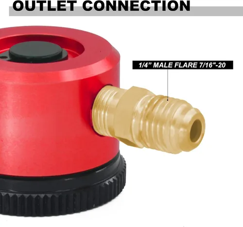 Miniatura 4 de Herramienta de purga de nitrógeno con ajuste de 1/4 de pulgada y regulador de nitrógeno de latón para sistemas de refrigeración HVAC, herramienta