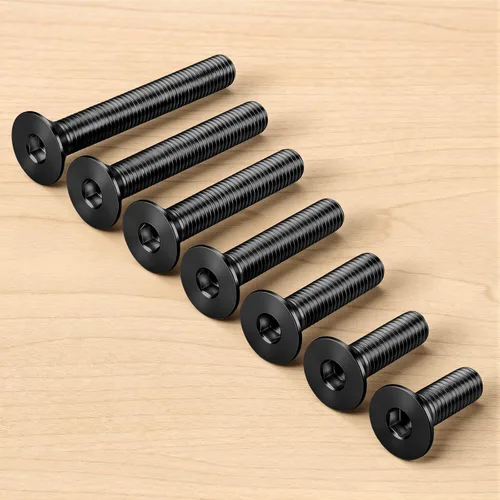 Miniatura 6 de Tornillos avellanados de cabeza plana M8-0.049 x 2.362 in, acero de aleación de grado 10.9, totalmente roscado, Allen Socket Drive, 10